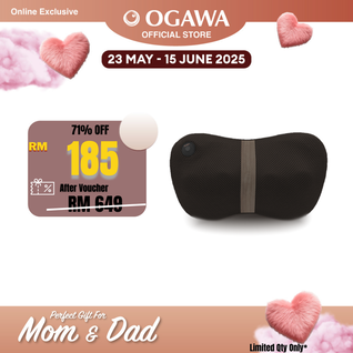 [Apply Code: 7TM12]OGAWA Mobile Shiatsu Lite Shiatsu Kneading Massage Pillow (Ashwood)*
